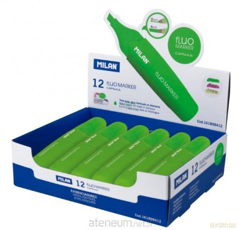 Zakreślacz Capsule Fluo zielony (12 szt.)
