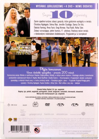 Przyjaciele edycja jubileuszowa sezon 10 [4DVD]
