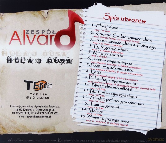 Alvaro: Hulaj Dusa [CD]