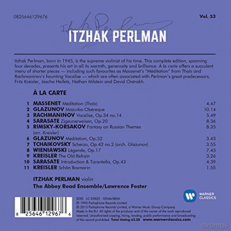 Itzhak Perlman: A La Carte [CD]