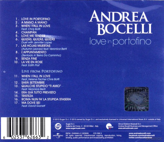 Andrea Bocelli: Love In Portofino (PL) [CD]
