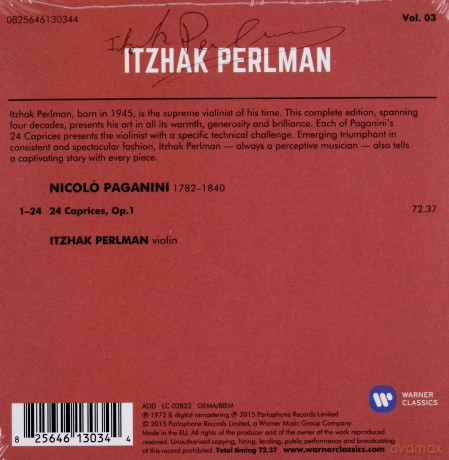 Itzhak Perlman: Paganini: Caprices [CD]