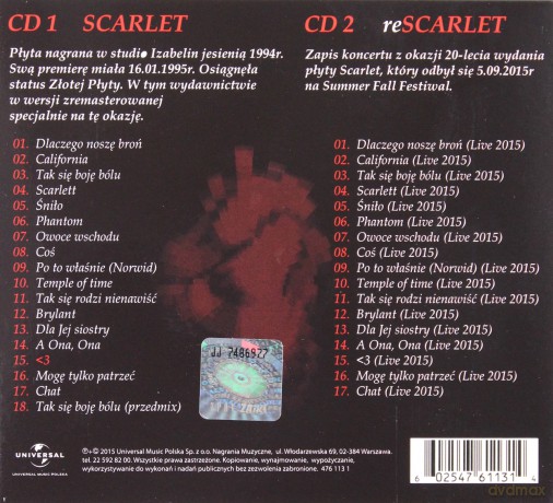 Closterkeller: reScarlet [2CD]
