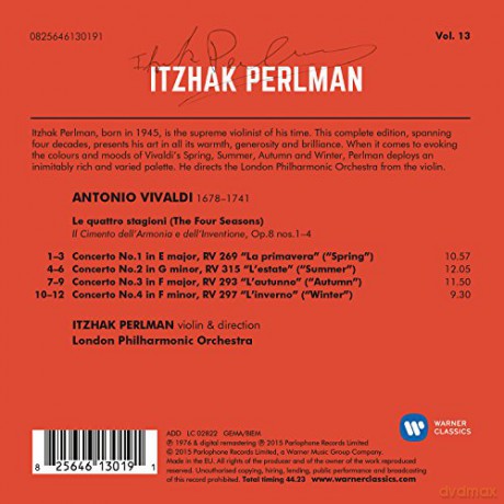 Itzhak Perlman: Vivaldi: Four Seasons [CD]