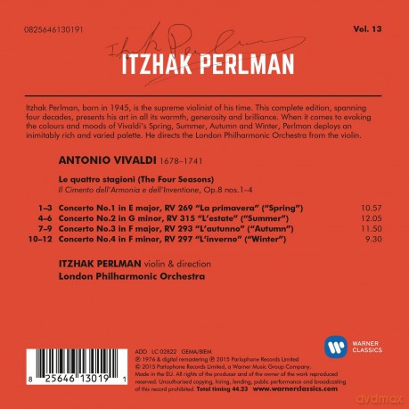 Itzhak Perlman: Vivaldi: Four Seasons [CD]
