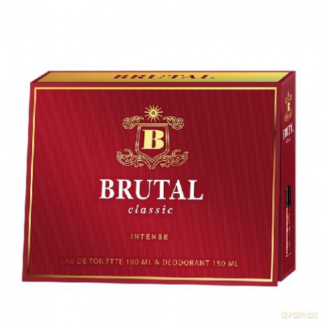 Brutal Classic Intense Zestaw prezentowy (Woda toaletowa 100 ml + Dezodorant spray 150 ml)