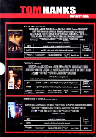 Tom Hanks Kolekcja: Kod Leonarda Da Vinci / Filadelfia / Bezsenność w Seattle [BOX] [4DVD]