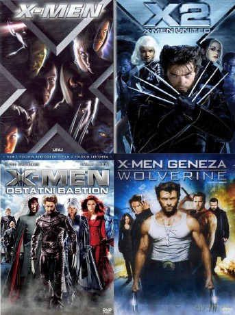 X-Men Quadrilogy: X-Men / X-Men 2 / X-Men: Ostatni Bastion / X-Men Geneza: Wolverine BOX [4DVD]