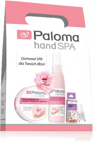 Paloma Zestaw prezentowy Hand Spa (spray do rąk 100 ml + peeling do rąk 125 ml + odżywka do paznokci 10 ml)