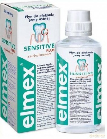 Elmex Sensitive Plus Płyn do płukania ust + Meridol Halitosis 400 ml x 2