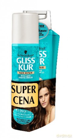 Gliss Kur Duo szampon 250 ml + odżywka spray Million Gloss 200 ml