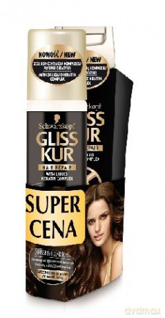 Gliss Kur Duo szampon 250 ml + odżywka spray Ultimate Repair 200 ml