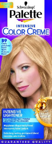 Palette Intensive Color Creme Farba do włosów Ciepły platynowy blond B9