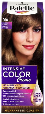 Palette Intensive Color Creme Farba do włosów Średni Blond nr N6