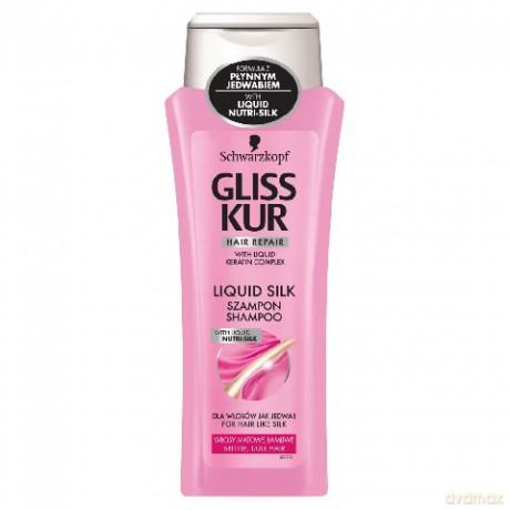 Schwarzkopf Gliss Kur Liquid Silk Szampon do włosów matowych łamliwych 250 ml