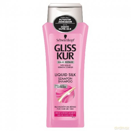 Schwarzkopf Gliss Kur Liquid Silk Szampon do włosów matowych łamliwych 400 ml