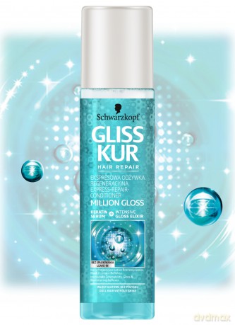 Schwarzkopf Gliss Kur Million Gloss Odżywka do włosów matowych w sprayu expresowa 200 ml