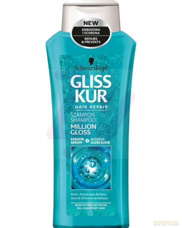 Schwarzkopf Gliss Kur Million Gloss Szampon do włosów matowych 400 ml