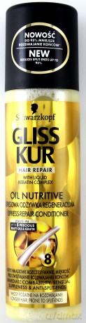Schwarzkopf Gliss Kur Oli Nutritive Odżywka expresowa spray do włosów suchych i zniszczonych 200 ml