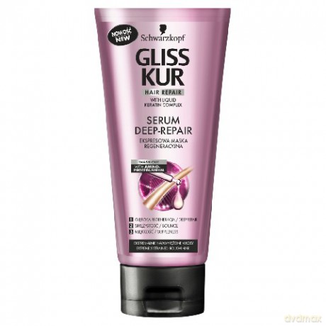 Schwarzkopf Gliss Kur Serum Deep Repair Maska expresowa do włosów 200 ml