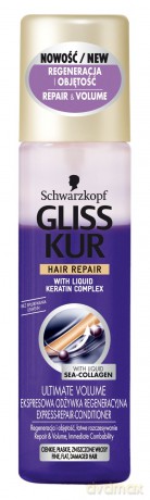 Schwarzkopf Gliss Kur Ultimate Volume Odżywka ekspresowa w sprayu do włosów regenerująca i nadająca objętość 200 ml