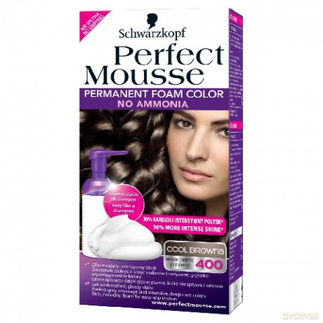 Schwarzkopf Perfect Mousse Pianka Koloryzująca Ciemny Brąz nr 400