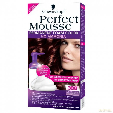 Schwarzkopf Perfect Mousse Pianka Koloryzująca Ciemny Czerwony Brąz nr 388