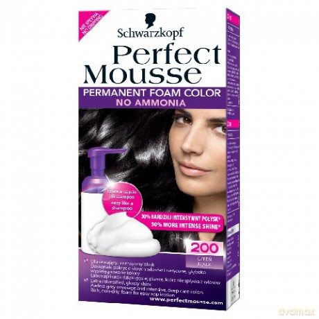 Schwarzkopf Perfect Mousse Pianka Koloryzująca Czerń nr 200