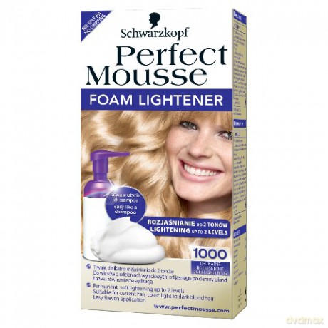 Schwarzkopf Perfect Mousse Pianka Koloryzująca delikatne rozjaśnianie nr 1000