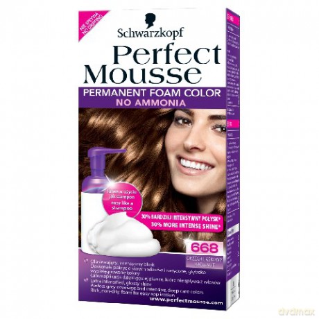 Schwarzkopf Perfect Mousse Pianka Koloryzująca Orzechowy Brąz nr 668