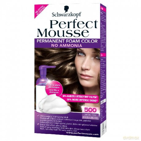 Schwarzkopf Perfect Mousse Pianka Koloryzująca Średni Brąz nr 500