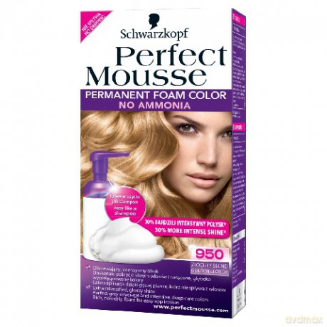 Schwarzkopf Perfect Mousse Pianka Koloryzująca Złocisty Blond nr 950