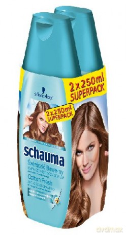 Schwarzkopf Schauma Szampon do włosów Świeża Bawełna 250 ml 2 szt