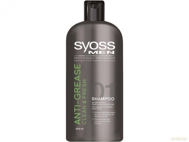Schwarzkopf Syoss Anti-Greasse Szampon dla mężczyzn do włosów przetłuszczających 500 ml