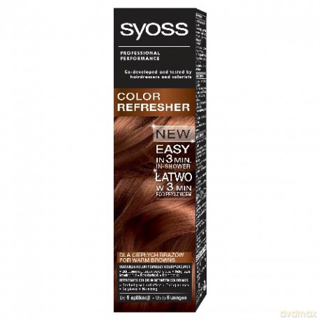 Schwarzkopf Syoss Color Refresher Pianka odświeżająca kolor do włosów ciepły brąz 75 ml
