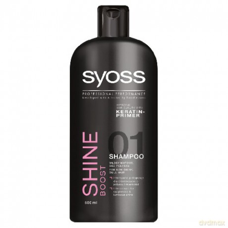 Schwarzkopf Syoss Shine Boost Szampon do włosów pozbawionych blasku 500 ml