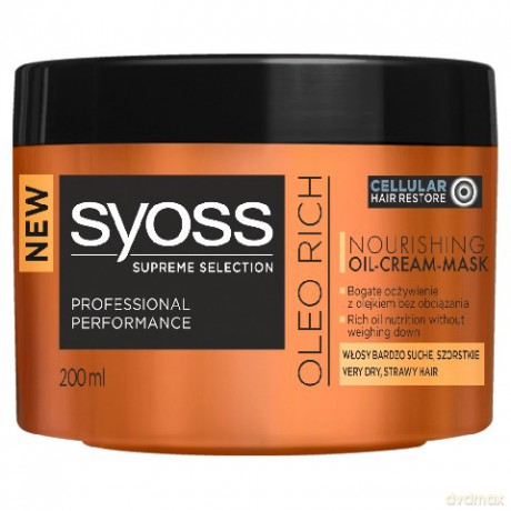 Schwarzkopf Syoss Supreme Oleo Rich Odżywcza Maska do włosów 200 ml