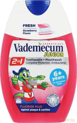 Vademecum 2w1 Pasta do zębów dla dzieci 6 + Truskawka 75 ml