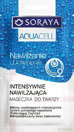 Soraya Aqua Cell Maseczka na twarz intensywnie nawilżająca 2 x 5 ml