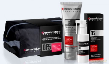 Dermofuture Precision DF5 Zestaw w kosmetyczce (szampon przeciwłupieżowy 200 ml + Kuracja przeciw wypadaniu włosów 30 ml)
