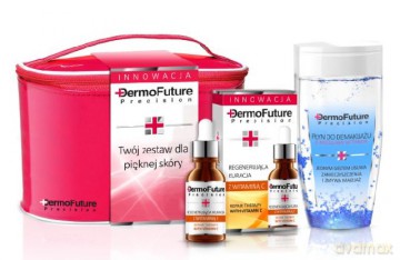Dermofuture Precision Zestaw w kosmetyczce (Kuracja z witaminą C 20 ml + Płyn z micelami witamin 150 ml)