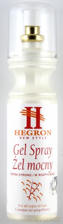 Hegron Styling Żel spray do modelowania włosów extra mocny 150 ml