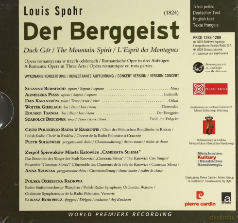 Louis Spohr - Der Berggeist (Duch Gór) [2CD]+[KSIĄŻKA]