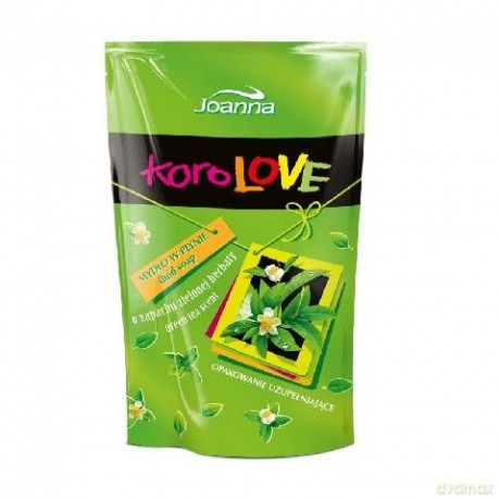 Joanna KolorLOVE Mydło w płynie o zapachu zielonej herbaty zapas 500 ml