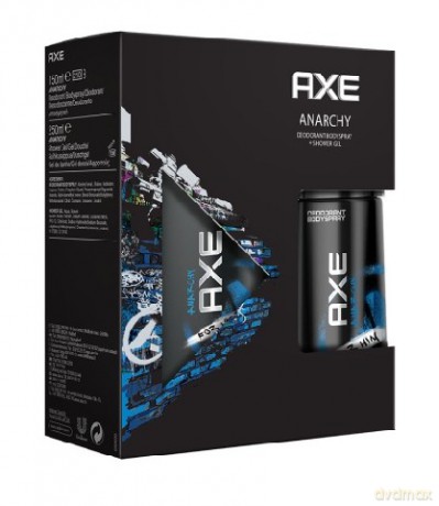 Axe Zestaw prezentowy Anarchy (dezodorant spray 150 ml + żel pod prysznic 250 ml)