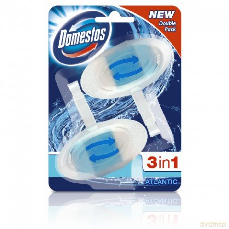 Domestos Atlantic Kostka WC 3 w 1 koszyk 2 x 40 g [CHEMIA]