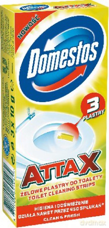 Domestos Attax Plastry do toalety Lemon 3x10 g [CHEMIA]