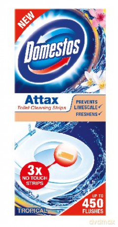 Domestos Attax Plastry do toalety Tropical 3x10 g [CHEMIA]