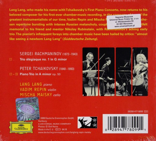 Lang/Repin/Maisky: Tchaikovsky/Rachmaninov:Piano Trios [CD]