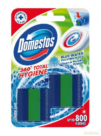 Domestos Green Lime WC Kostka do spłuczki 2x50 g [CHEMIA]